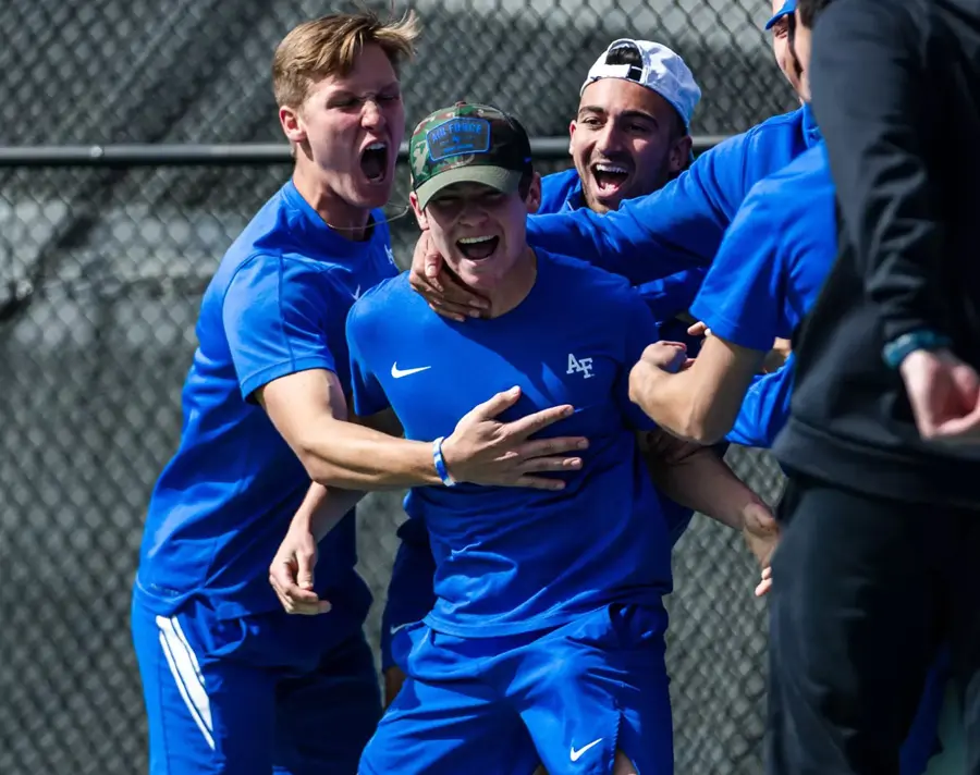 athletes celebrating