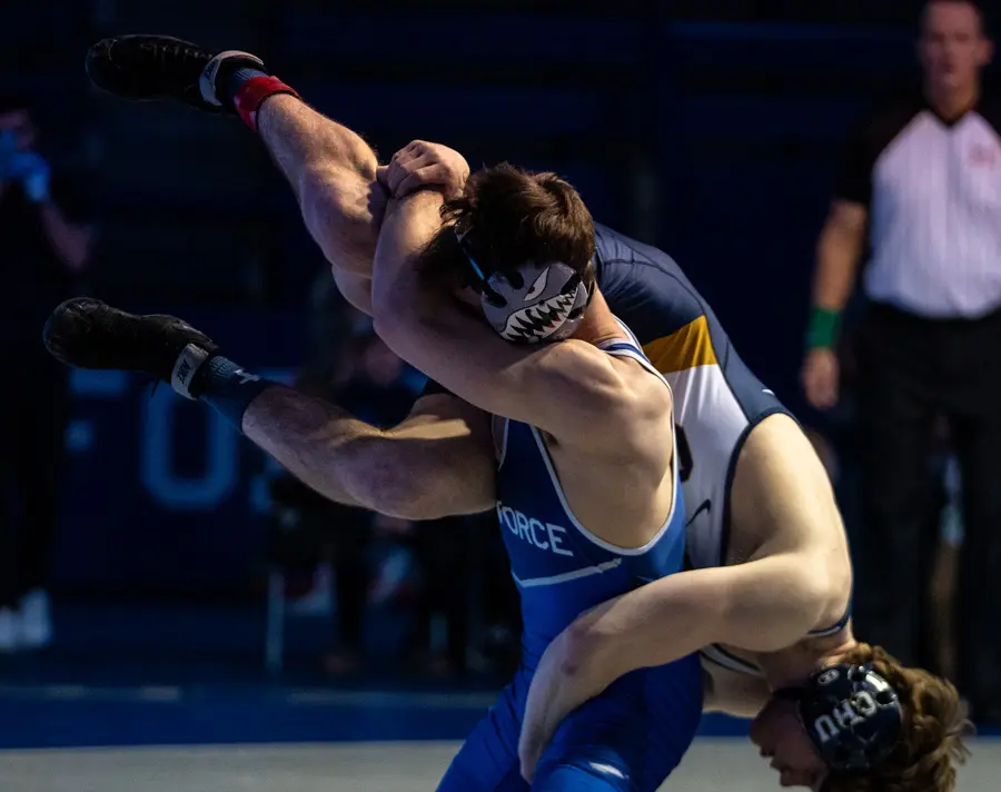 athletes wrestling