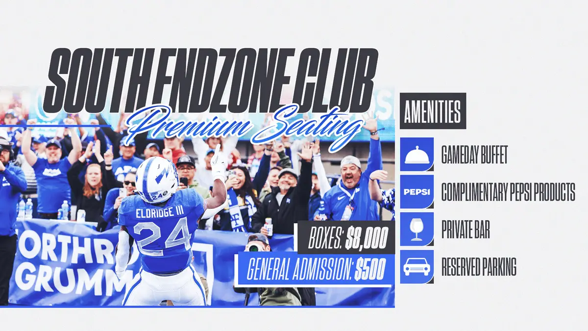 list of south endzone Club amenities