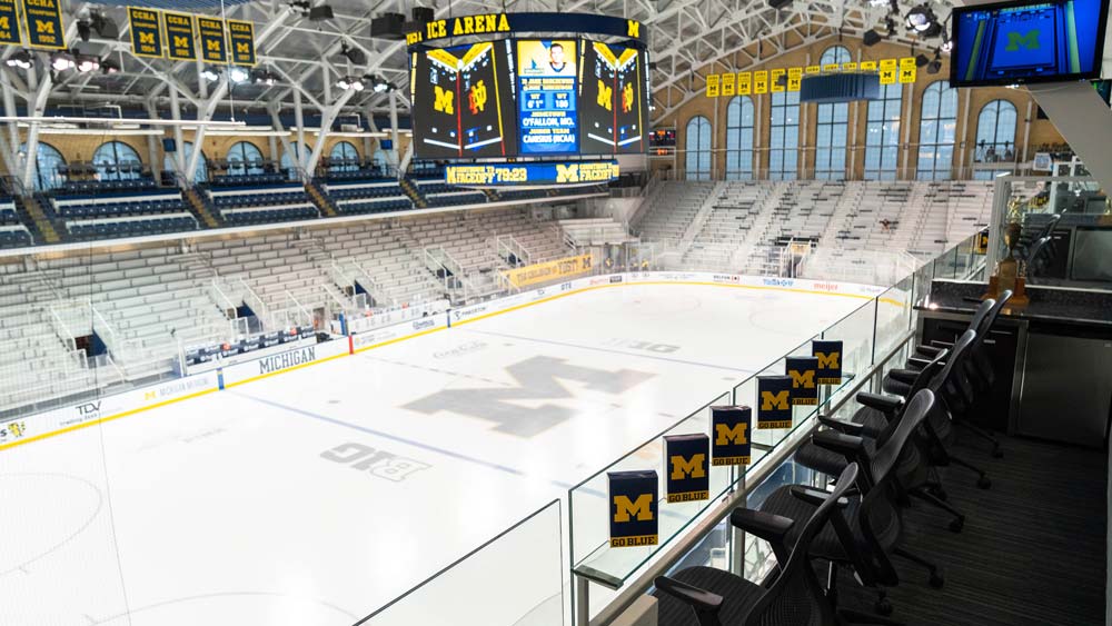 Ice rink from seats