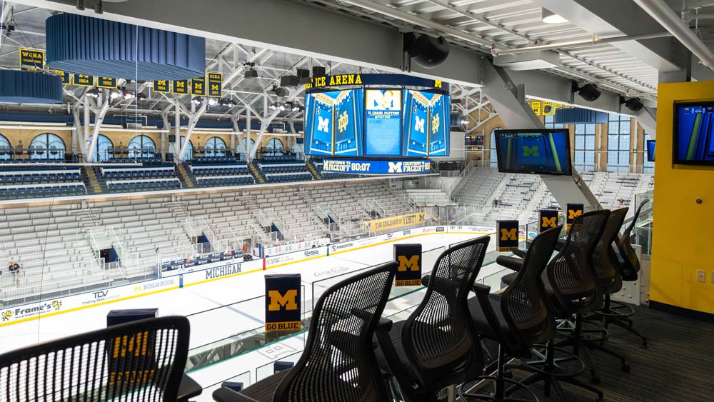 Ice rink from seats