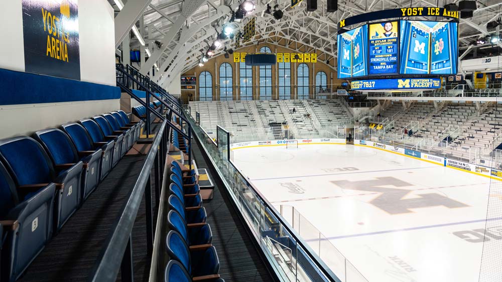 Ice rink from seats