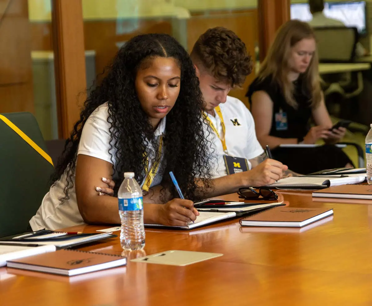students studying