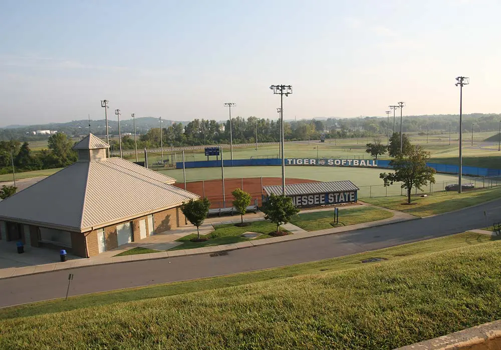 Softball field aerial rendering