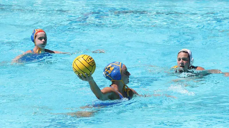 water polo athletes in the water