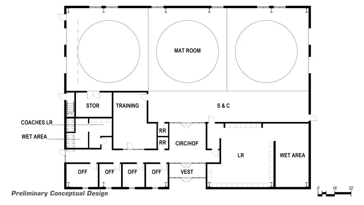 Wrestling Training Facility - Rendering 2